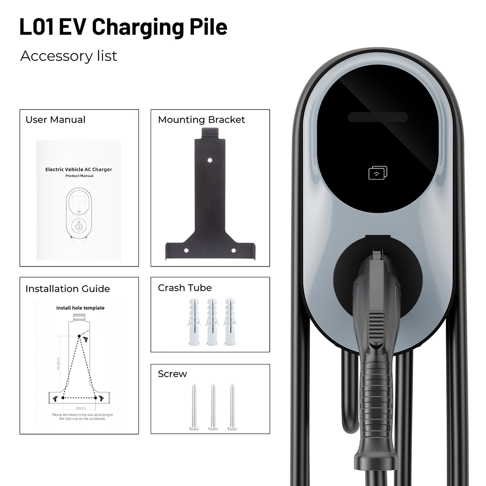 MAX GREEN Level 2 Electric Vehicle Charger, Home EV Charging Station, 23ft Cable, FCC/ETL/Energy Star Certified, Indoor/Outdoor EV J1772 Fast Charging Station